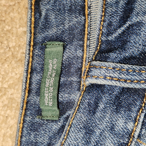 Women's Super-High Rise Distressed Straight Jeans - Wild Fable Medium Wash 4 - Picture 9 of 9